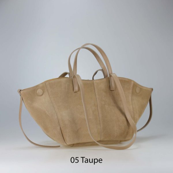 אקווילה תיק עור רצועת כתף צבע taupe 05 איטלקי מיוצר באיטליה מעור וורה פלא