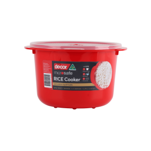 סיר להכנת אורז במיקרוגל 2.75 ליטר Microsafe אדום