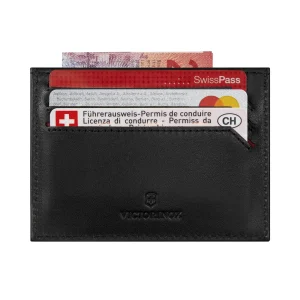 ויקטורינוקס שוויץ Victorinox ארנק כרטיסים עור טבעוני שחור Altius Alox Slim | מקט: KW-611580