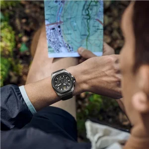 ויקטורינוקס שוויץ Victorinox שעון I.N.O.X chrono רצועת גומי לוח שחור 43 מ מ | מקט: 242011