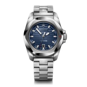 ויקטורינוקס שוויץ Victorinox שעון I.N.O.X אוטומטי רצועת מתכת לוח כחול | מקט: 242020