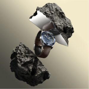 ויקטורינוקס שוויץ Victorinox שעון רצועת עור חומה לוח כחול 42 מ מ | מקט: 242040