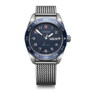 ויקטורינוקס שוויץ Victorinox שעון רצועת מתכת לוח כחול 42 מ מ | מקט: 242042