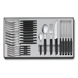 Victorinox Swiss Modern סט סכו"ם שולחני 24 חלקים, שחור