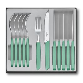 סט סכו"ם שולחני Victorinox Swiss Modern, 12 חלקים, ירוק