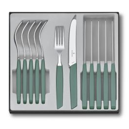 סט סכו"ם שולחני Victorinox Swiss Modern, 12 חלקים, ירוק מרווה