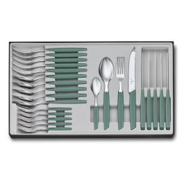 ויקטורינוקס Swiss Modern סט סכו"ם לשולחן 24 חלקים, Sage Green