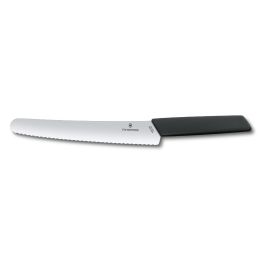 Victorinox Swiss Modern סכין שף ללחם ומאפים שחורה